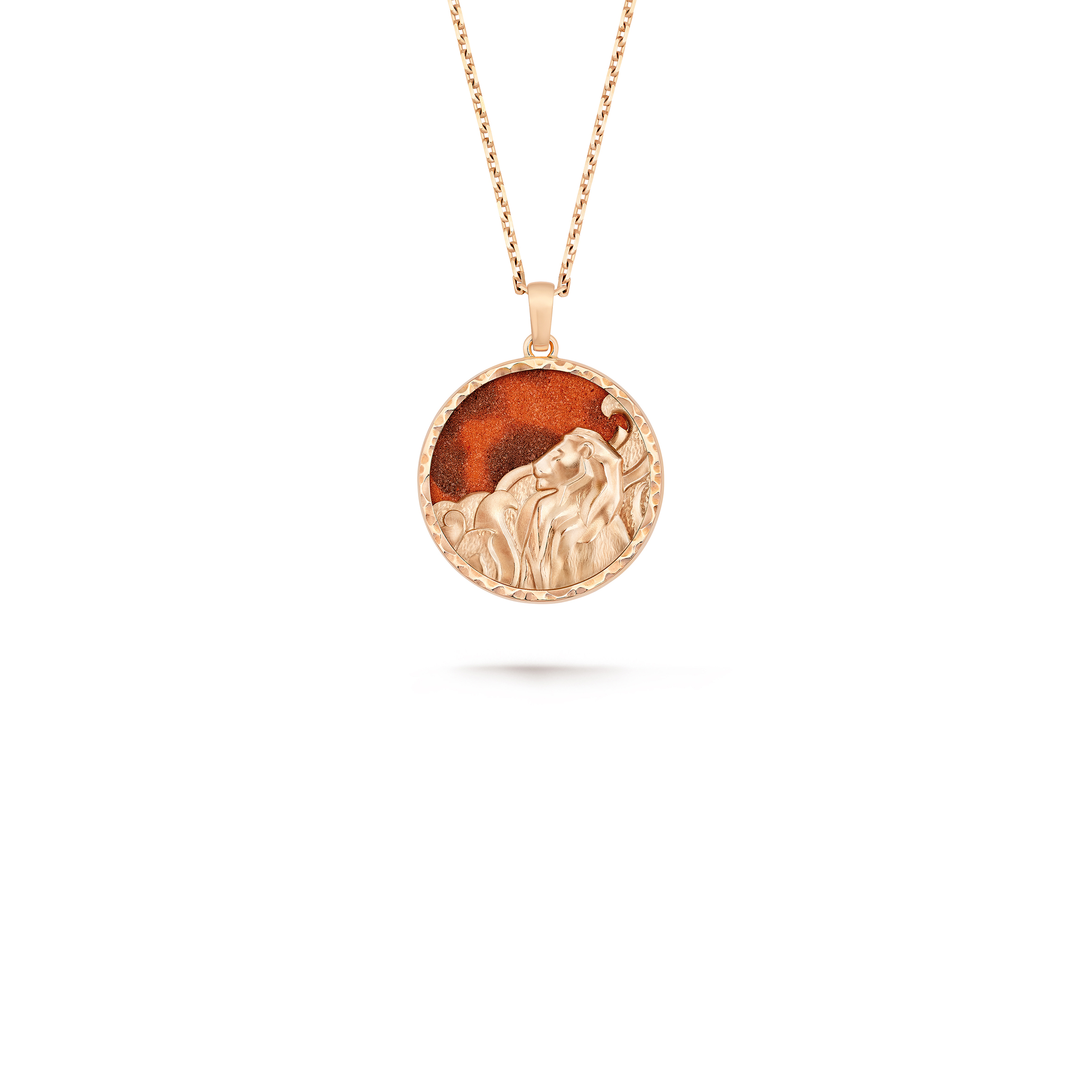 VAN CLEEF ARPELS ZODIAQUE LONG NECKLACE LEONIS (LEO) - ROSE GOLD, JASPER  VCARP9R600